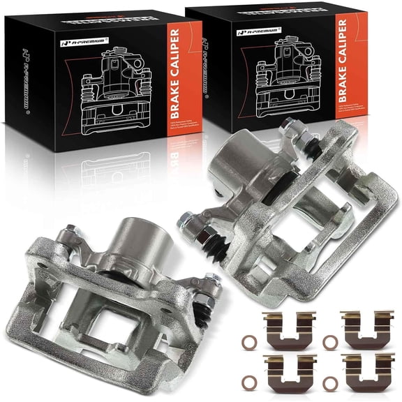 A-Premium Disc Brake Caliper Assembly with Bracket Compatible with Hyundai Sonata Kia Optima 2011-2015 Rear Left and Right 2-PC