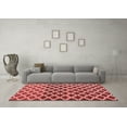 thumbnail image 3 of Ahgly Company Indoor Round Abstract Red Modern Area Rugs, 7' Round, 3 of 4