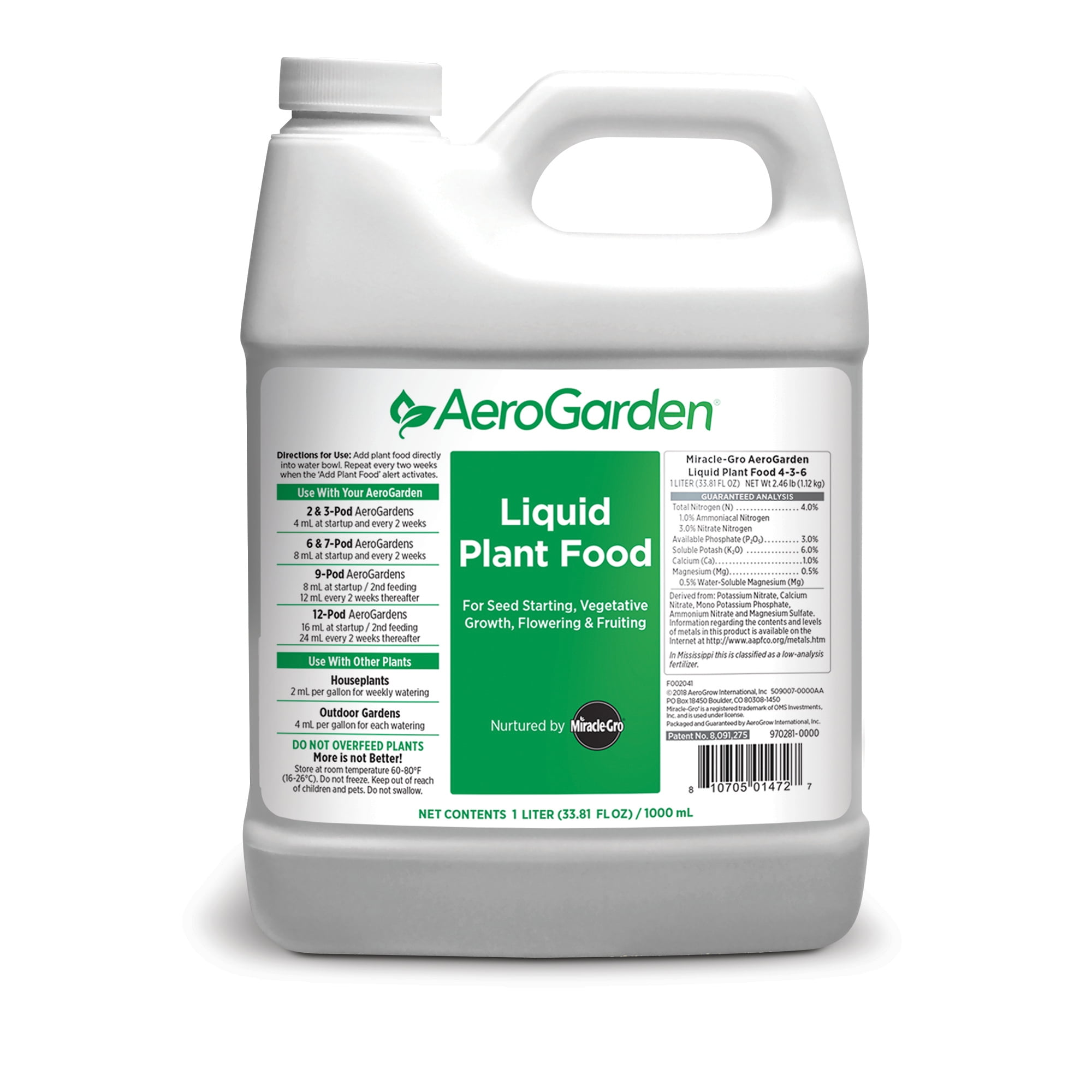 Liquid plant food aero garden 3oz