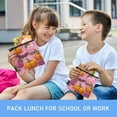 thumbnail image 6 of 3 Size Reusable Food Storage Bags Set Airtight Zipper Closure Lunch Snacks Travel Organizer Halloween Pumpkins and Bats, 6 of 8