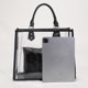 thumbnail image 1 of Bolso transparente de moda para mujer, con letras transparentes de PVC, para viajes y compras en la playa, 1 of 5