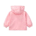 thumbnail image 4 of Tdoqot Toddler Girls Floral Windbreaker with Hood- Zip up Casual Long Sleeve Cute Kids Fall Jackets Pink Size 4 T, 4 of 9