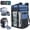 Blue, variant on KANCOKIT 40 Cans Backpack Cooler, Large Insulated Leakproof Bag with Double Deck for In/Outdoor, Gray
