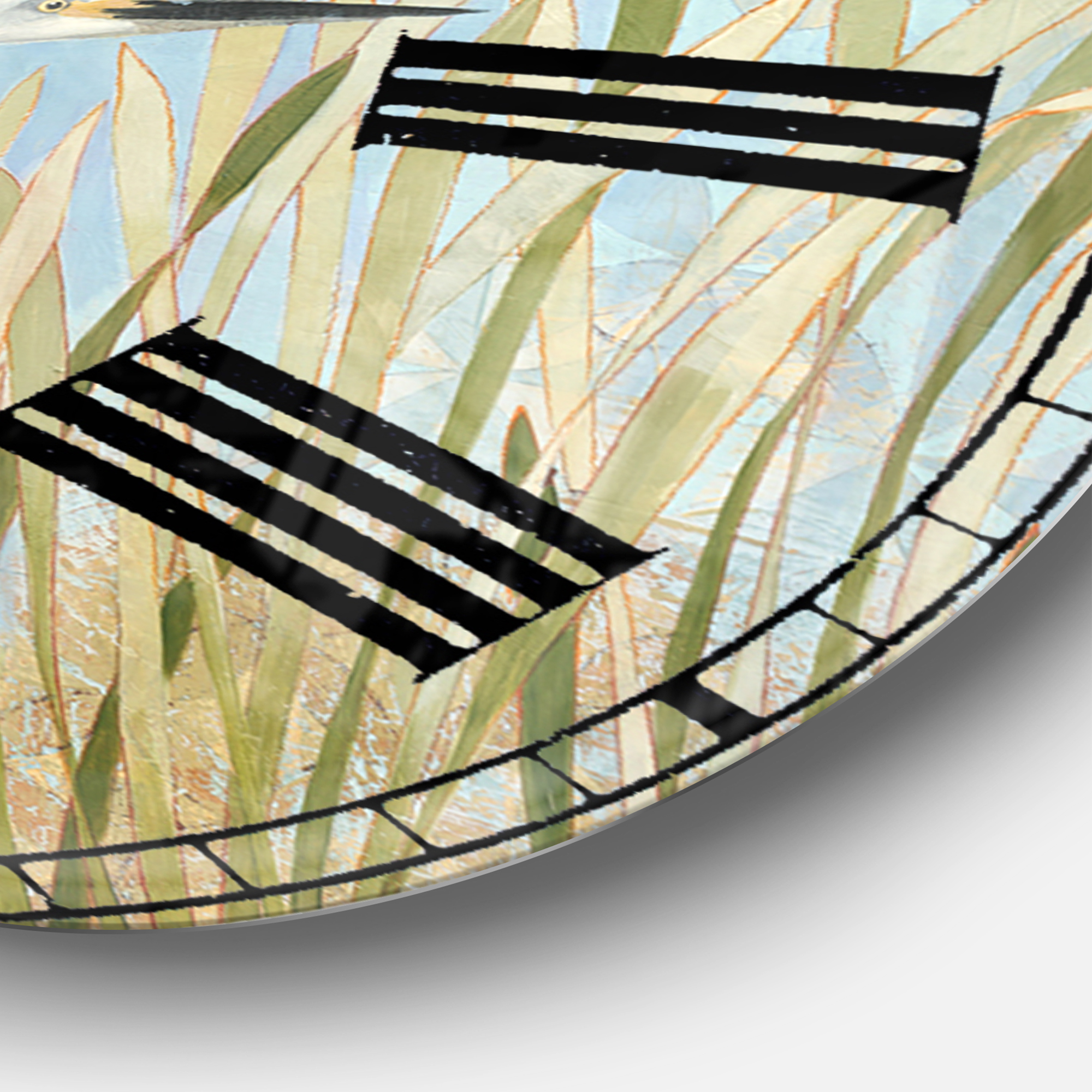 Designart 'Snowy Egret in Flight vII' Farmhouse wall clock