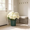 thumbnail image 4 of Hydrangea Artificial Flower for Outdoor, 4 Bundles Fake Hydrangea Bush Plant UV Resistant for Outdoors Front Porch Indoor Home Garden Decor, White, 4 of 9