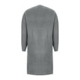 thumbnail image 4 of TKLPEHG Long Cardigan Sweaters for Women Fall Fashion Open Front Long Sleeve Oversized Casual Coat with Pockets (Gray,S), 4 of 7