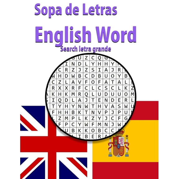 Sopa de Letras English Word search letra grande: Ejercicios para mantener la mente sana - enriquecer tu vocabulario de i, (Paperback)