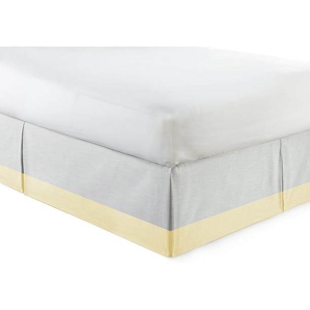 Egyptian Cotton 1pc Box Pleated Bed, Ivory Cal King Bed Skirt