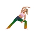 thumbnail image 4 of Odeerbi 2-13 Años Niñas Pierna Ancha Pantalones Yoga Gradiente Workout Danza Deportes Atlético Pantalones Elasticidad Lindo Alta Cintura Pantalones Pierna Recta, 4 of 9