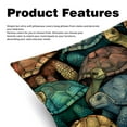thumbnail image 2 of Turtle Chair Pillow Covers Set with Unique Patterns for Bed and Throw Pillows - Sizes 16x16, 18x18, 20x20 Inches for Various Occasions - Set of 2 Items, 2 of 6