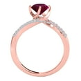 thumbnail image 3 of Aonejewelry 1.15 Ct. Ttw Halo Created Ruby and Diamond Bridal Set In 14k Rose Gold, 3 of 4