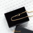 thumbnail image 3 of 555Jewelry Stainless Steel High Polish Classic Charm Cable Chain Twisted Singapore Rope Link Secure Single Claw Clasp Necklace Women Men Unisex Jewelry Accessory, Yellow Gold 20 Inch, 3 of 7
