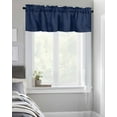 Curtain Valance for Windows Abstract Geometric Lines on Navy Blue