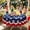 A, variant on 4th of July Round Tablecloth, Patriotic Patchwork Design, Brushed Fabric Table Cover, Memorial Day Independence Day Decor-for Kitchen Dining Room BBQ Party Decor 59.1In