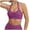 Dark Purple, variant on Sports Bras for Women Breathable Workout Bra for Gym Backless Padded Longline Sports Bra for Women V-Neck Ruched Yoga Crop Top with Wide Straps and Cross Back Design