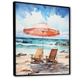 thumbnail image 2 of Designart "Scenic Vintage Beach Chairs I" Nautical & Beach Floater Framed Canvas Wall Art, 2 of 7