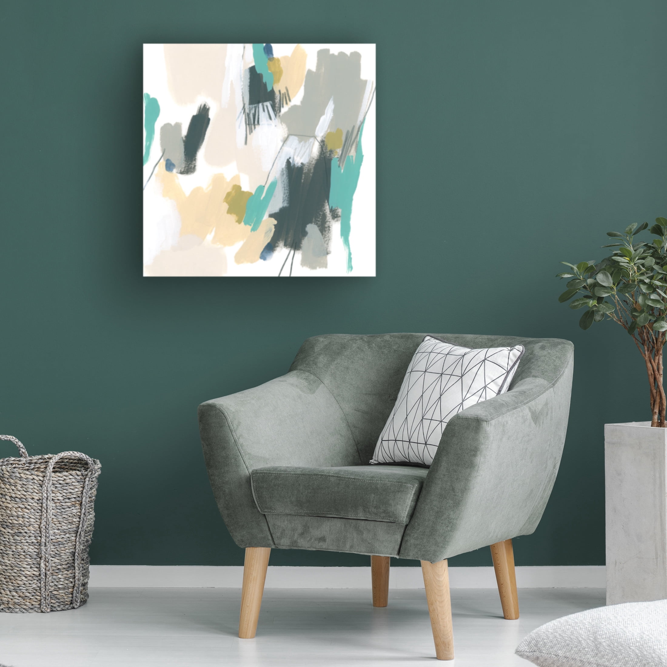 Canvas Wall Art - June Erica Vess 'Strike Reflection IV' Wall Art for Living Room, Bedroom, or Office Décor by Trademark Fine Art - 18 x 18 Inches