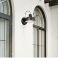 thumbnail image 3 of Design House Mason Industrial Barn Indoor/Outdoor Wall Mount Light with Metal Shade, Matte Black/Gold, 3 of 20