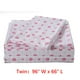 thumbnail image 2 of Juego de sábanas con estampado floral en tonos pastel rosa, microfibra cepillada para dormitorio, habitación de invitados, casa rodante, hotel, 3 piezas (juego de sábanas tamaño twin), 2 of 5