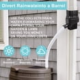 thumbnail image 5 of Rainwater Collection System Fits 2 x 3 Inches Residential Downspouts Rain Barrel Diverter Kit with Adjustable Hose, Black, 5 of 10