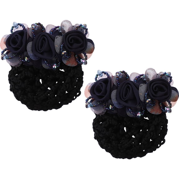 WRITWAA 2Pcs Fitted Hair Net Hair Bun Holder for Women with Corporate Uniform Use