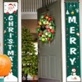 thumbnail image 3 of Aidoshy Christmas Porch Sign, Merry Christmas Banner Indoor Outdoor Xmas Decorations, New Year Plaid Hanging Banners Sign for Holiday Party Supplies Home Garage Welcome, 3 of 5