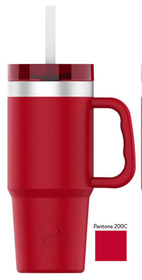 Ozark Trail 18 oz Stainless Steel Insulated Tumbler with Handle, Red