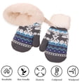 thumbnail image 3 of Guantes de terciopelo para niños de otoño e invierno con guantes de lana de punto grueso, color gris, 3 of 5