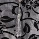 thumbnail image 5 of Caminos De Mesa Camino de Mesa Camino de mesa de damasco flocado con flores en relieve, color gris plateado Likrtyny Libre de BPA, 5 of 7