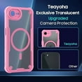 thumbnail image 3 of KOMI for iPhone SE 4 Case: for iPhone SE 4th Gen 2025 Case, Translucent Matte Back Compatible with Magsafe Magnetic Slim Shockproof Protective Case with Lanyard Strap Phone Cover, Pink, 3 of 5