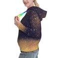 thumbnail image 2 of Haiem Gold Black Glitter for Women's Fashion Hoodies & Sweatshirts with Kangaroo Pocket,Hooded Sweatshirt with Eye-catching Drawstrings-X-Large, 2 of 7