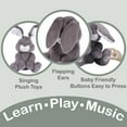 thumbnail image 6 of Dimple Milo Stuffed Bunny Toy – Interactive Grey Baby Bunny with Peek-a-Boo & Singing Songs, Soft Plush Gift for Infants, Babies & Toddlers, Boys and Girls, Ages 0+, 6 of 12