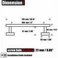 thumbnail image 2 of Double Towel Bar Matte Stainless Steel Bath Towel Rack for Bathroom Towel Holder Wall Mount Total Length TBLPB, 2 of 9
