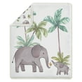 thumbnail image 3 of Watercolor Elephants 4 Piece Brushed Microfiber and Cotton Crib Bedding Set Boy or Girl Gender Neutral Unisex by Sweet Jojo Designs, 3 of 6