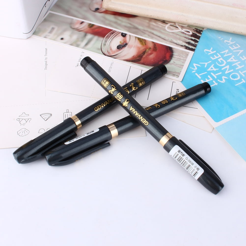 SHILIJIA 1/3 pcs Double Head Hand Lettering Pens Chinese Calligraphy Brush  Pens Set Signature Pen Art Markers Black Ink 4 Size for Beginners Writing  Drawing V8Z0 