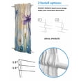thumbnail image 2 of Blue Purple Dragonfly Blackout Door Curtains for French, Glass,Front, Back, Patio Door, Spring Floral Watercolor Thermal Insulated Rod Pocket Window Curtain Drapes With Tiebacks 54"x40", 2 of 5