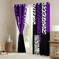 thumbnail image 3 of Manfei Purple Cheetah Print Blackout Curtains Set of 2 (52x84 Each), Fashion Leopard Zebra Window Curtains, Abstract Stripes Curtains and Drapes, Curtains and Drapes Bedroom Decor, 3 of 6
