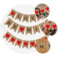 thumbnail image 4 of KAKOWELY 3 banderas de lino con forma de cola de golondrina para San Valentín, decoración para bodas, propuestas de amor, 4 of 5