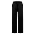 thumbnail image 6 of Womens Joggers Sweatpants Straight Leg Tracksuit Bottoms Jogging Bottoms Drawstring Lounge Pants Sports Trousers with Pockets Black XL, 6 of 7