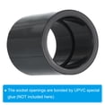 thumbnail image 5 of Unique Bargains UPVC Pipe Fitting 25mm Socket, 2 Pack Straight Coupling, Dark Grey, 5 of 5