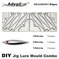 thumbnail image 2 of Adygil Fishing Jigging Lure Mold Kits 5oz, 5.5oz, 7.5oz,3 Cavities, 91pcs/Pack,Without Handle, 2 of 5