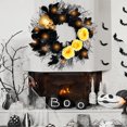 thumbnail image 3 of Cameland Couronne d'Halloween avec Lumières DEL Rouges pour Décorations de Porte d'Entrée, à Piles, Couronne Pailletée Étincelante, Décorations d'Halloween Intérieures et Extérieures, Déco de Fenêtre pour la Maison, 3 of 5