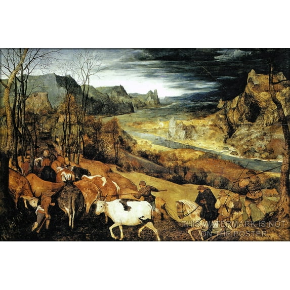 24"x36" Gallery Poster, return of the herd bruegel