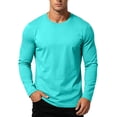thumbnail image 5 of Gamivast Men's Long Sleeve T Shirt Crew Neck Solid Color Basic Tee Soft Stretch Casual Lightweight Tops for Daily Wear Workout Layering, 5 of 7