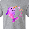 thumbnail image 4 of Inktastic Valentine's Day Cute Pink Narwhal with Hearts Youth T-Shirt, 4 of 5