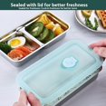thumbnail image 3 of Maytalsory 2 Compartment Snack Containers Organize Snacks On Road Stainless Steel Snack Containers With Lids, 3 of 6
