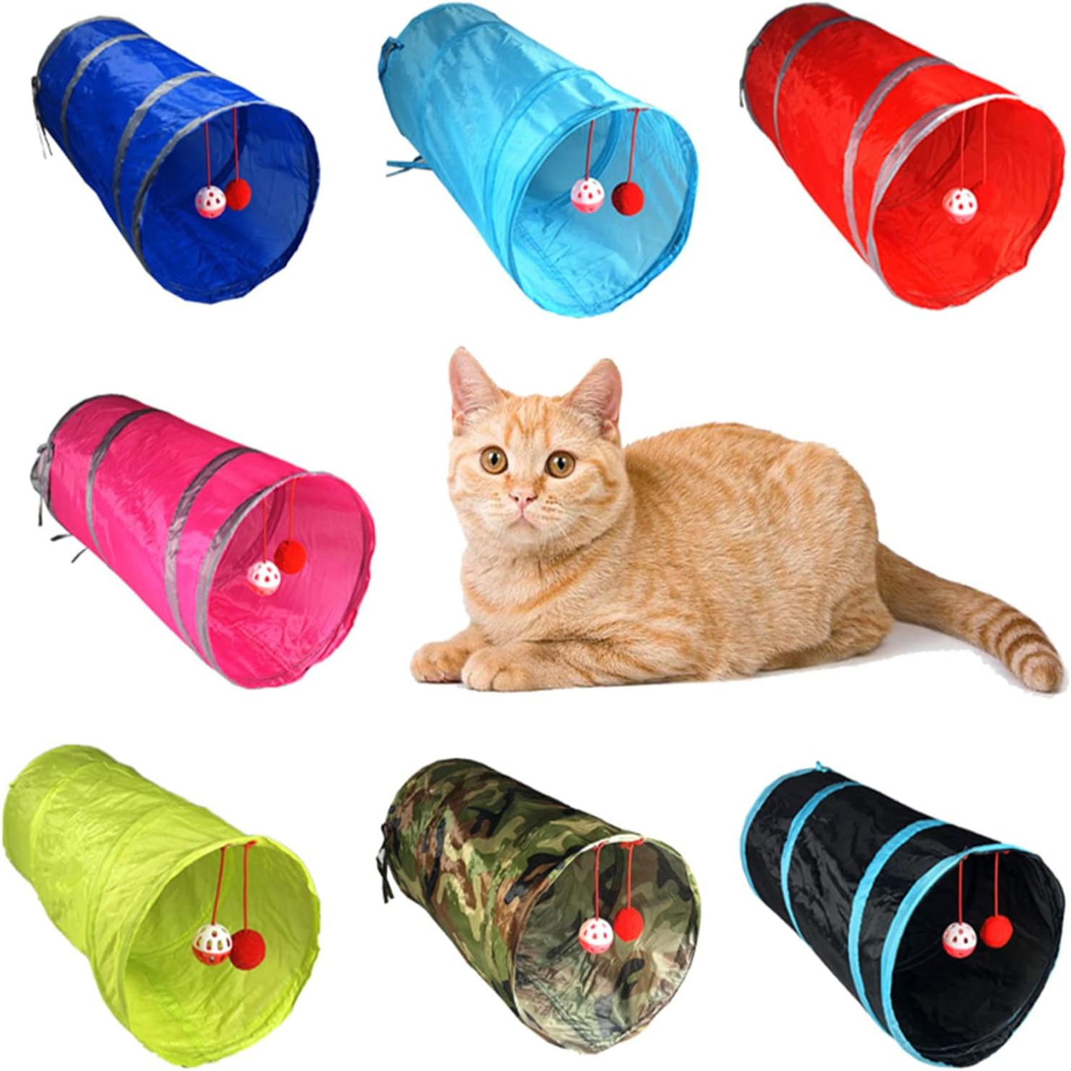 HYUNWL Engaging and Interactive Cat Tunnel Toy for Active and Inquisitive Felines - Enriching 
