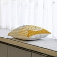 thumbnail image 5 of 16" Handwoven Cotton Throw Pillow Cover with Ribbed Line Dots and Wave Border, 5 of 7