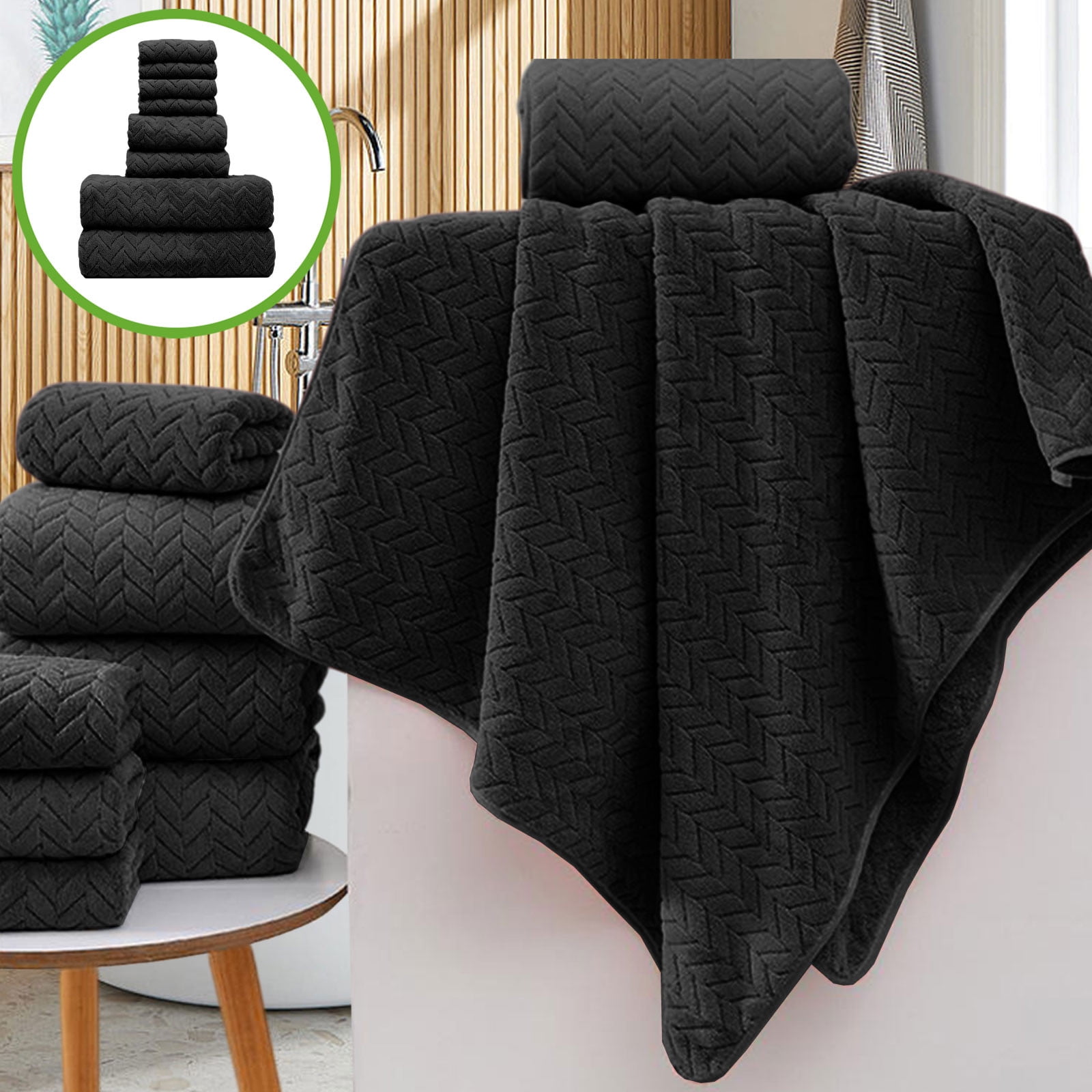 Specollect Clearance 16Pcs Premium Cotton Bath Towel Set - 100% Pure Cotton - 8 Velvet Towels - Ideal for Everyday use - Ultra Soft & Highly Absorbent