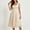 Beige, variant on Dresses for Women 2026 Elegant Classy Business Casual Dress for Women Regular Fit Summer Puffed Sleeve Square Neck Embroidery Athletic Dress for Women S-2XL